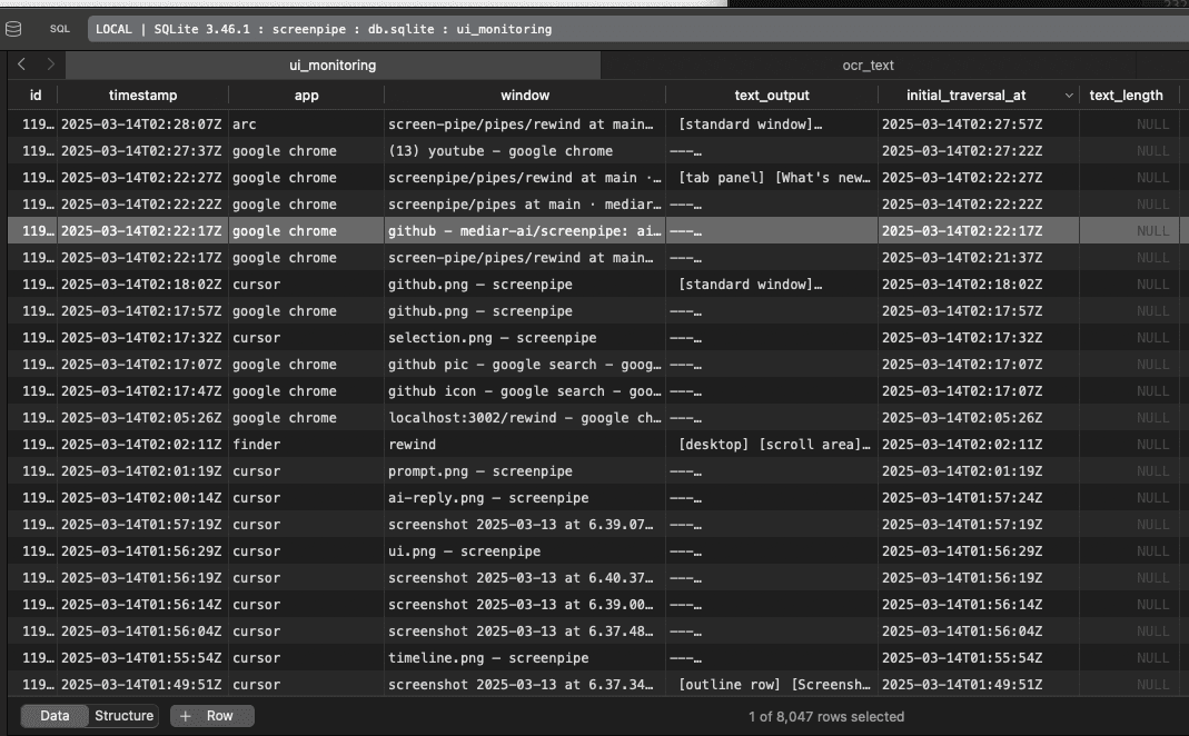 Privacy and data selection controls